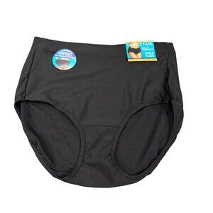 Vanity Fair Women's Size Large 7 Panty Brief Beyond Comfort Black New With Tags